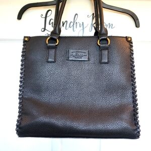 GH Bass & Co Vintage Black Leather Shoulder Handbag Purse